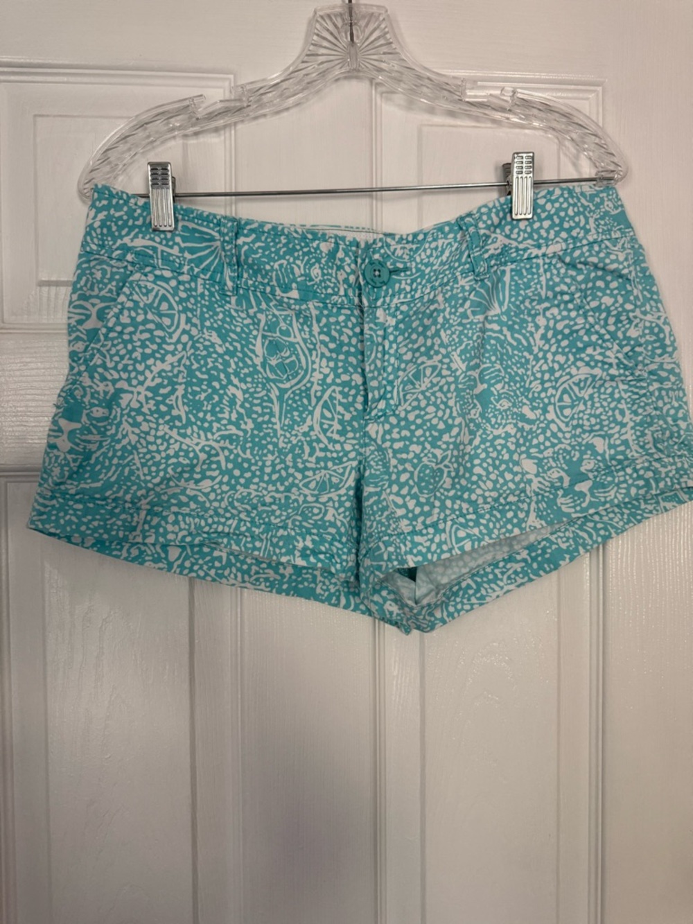 Lilly Pulitzer Shorely Blue Ice Cake The Walsh Short Sz 8 Style 33092
